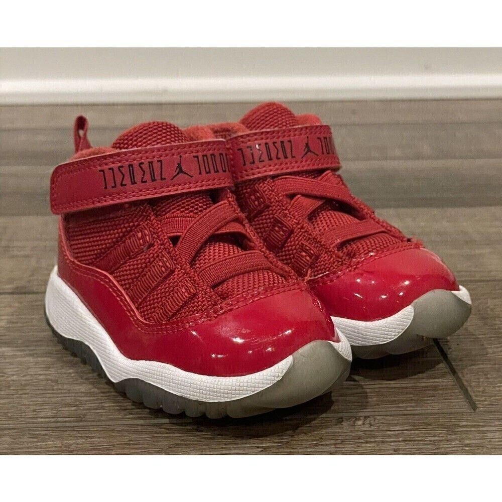 Nike Air Jordan 11 XI Retro TD Win Like 96 Red Shoes 378040-623 Toddler 5C